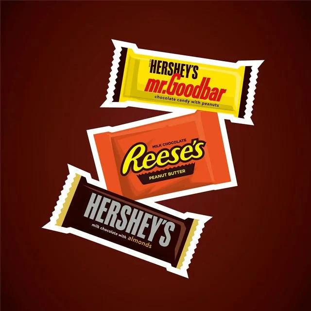 Hershey's And Reese's Assorted Chocolate Flavored Snack Size Candy, Party Pack 31.5 oz - Amado Deals - wholesale and distributors with free shipping in United States Hershey's And Reese's Assorted Chocolate Flavored Snack Size Candy, Party Pack 31.5 oz - Amado Deals - wholesale and distributors with free shipping in United States